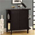 Cappuccino Home Bar Unit with Bottle and Glass Storage Q60883