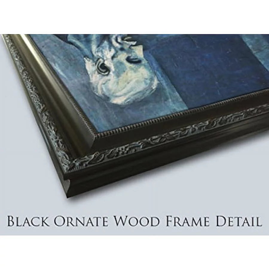 Black Ornate Wood Framed Art Print Z245