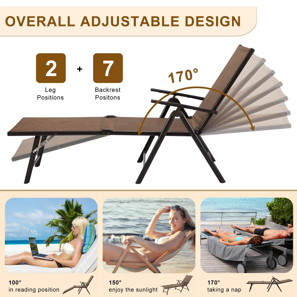 Gray Set of 2 Textile Outdoor Chaise Lounge T420059