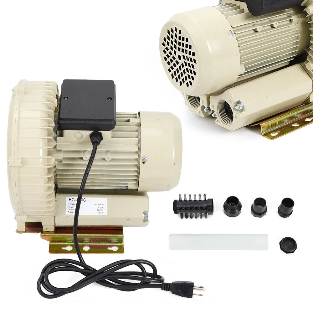 110V 370W Commercial Air Pump Aquarium Hydroponics Aquaculture Fish Tank Pond Blower J599887