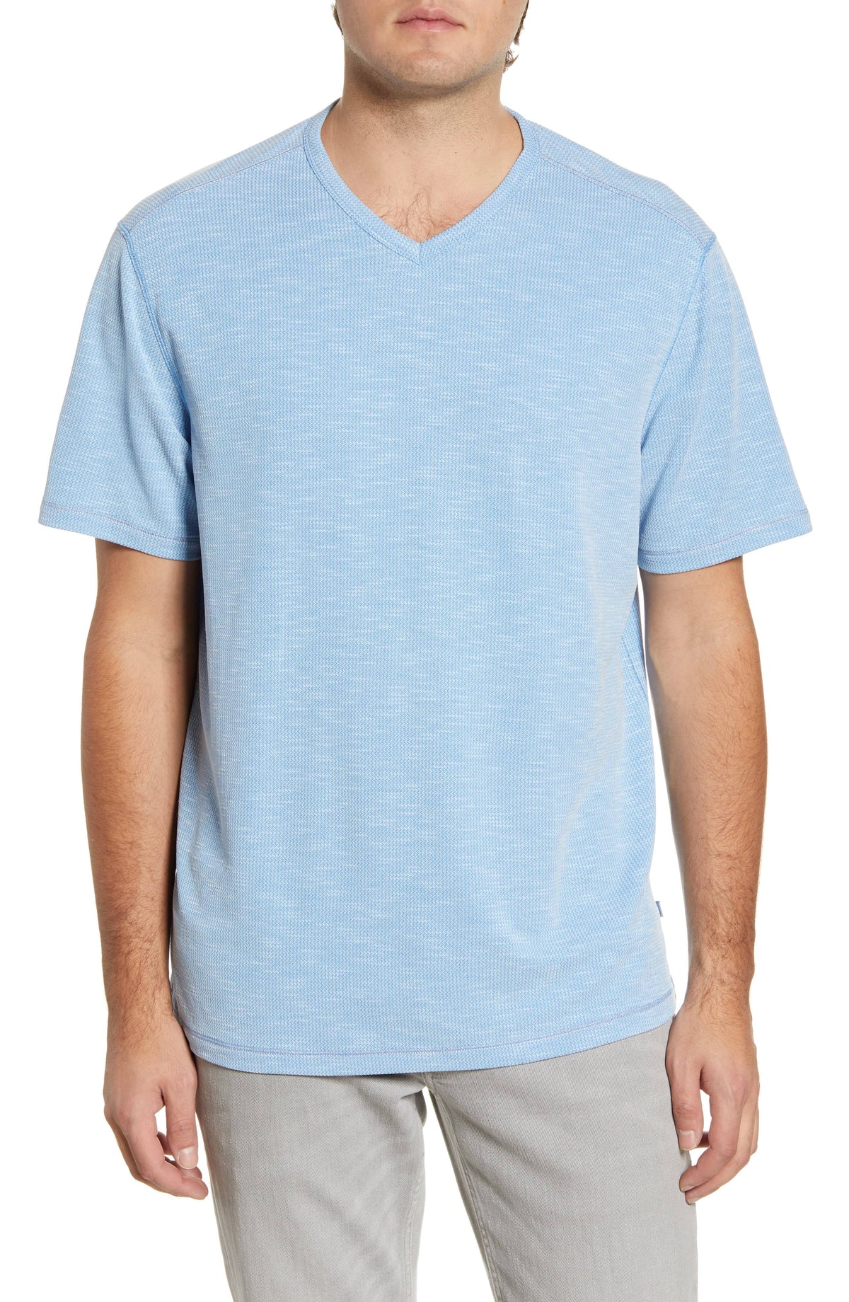 Large Picasso Blue V-Neck T-Shirt E583130