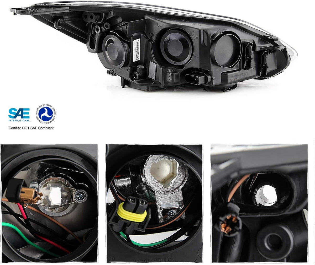 Black Trim Halogen Headlight Replacement Pack of 2 G7990