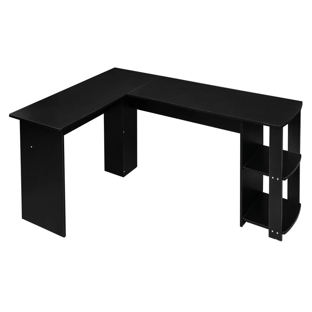 L-Shaped Computer Desk with Bookshelves E907624