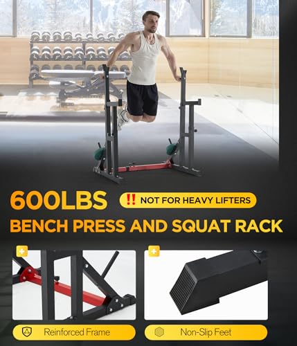 Adjustable Short Squat Rack with J-hooks Q7037