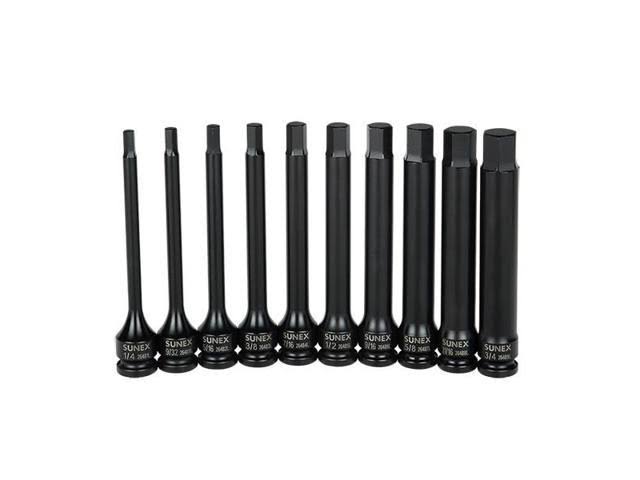 1/2x22 Drive Long SAE Impact Hex Driver Set D630