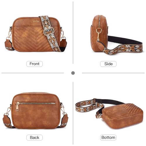 Quilted Crossbody Bag with Wide Strap R748