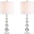 Crystal LED Table Lamp, Clear/Chrome, Set of 2 S5655