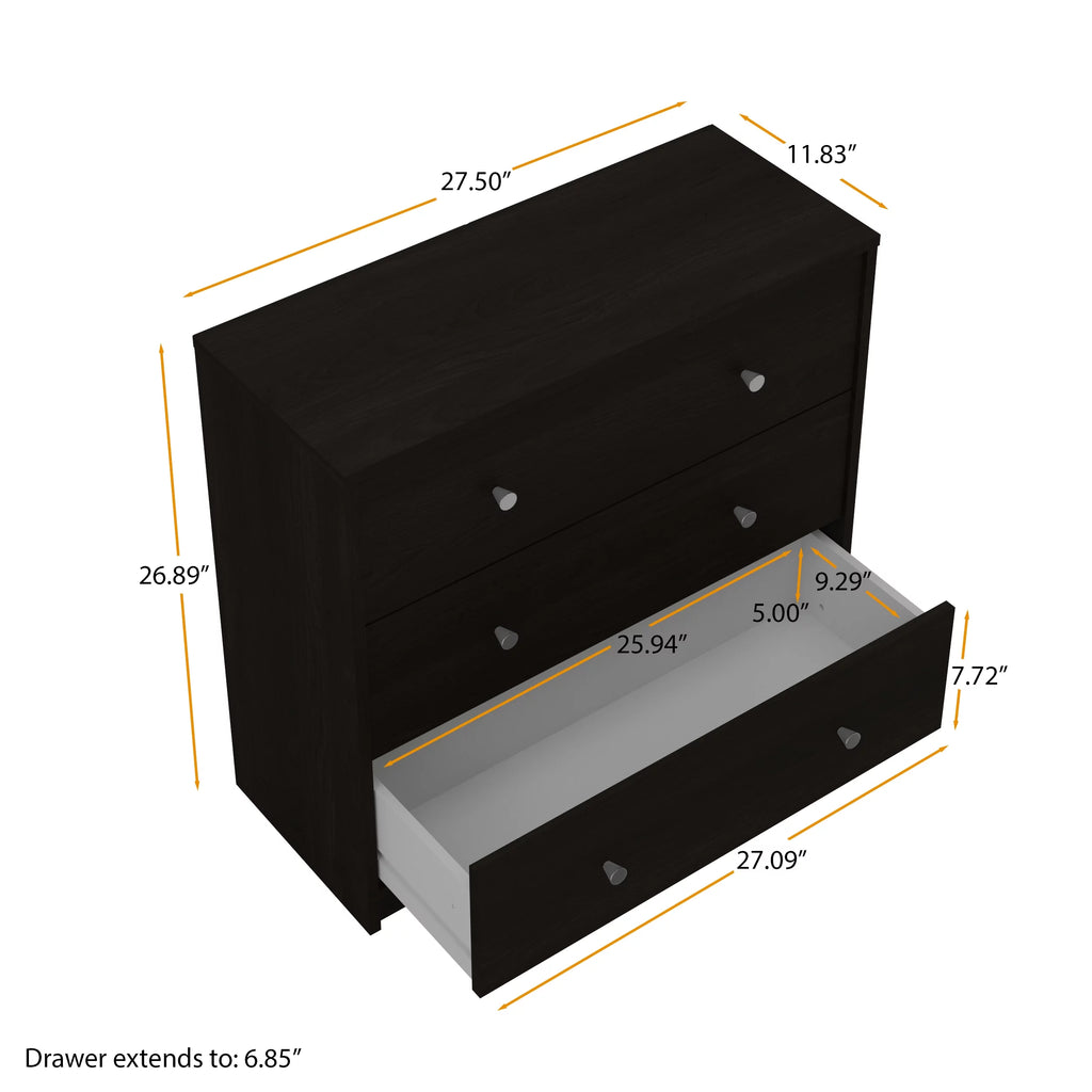 White 3 Drawer Dresser R535994