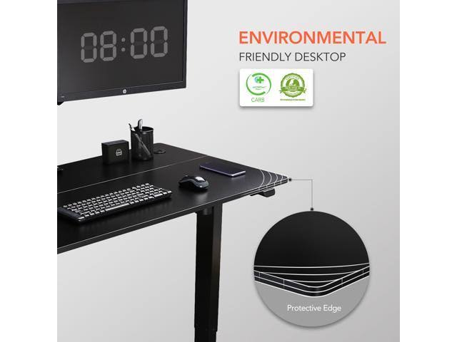 Black 48 x 24 Inches Height Adjustable Electric Sit Stand Desk N369