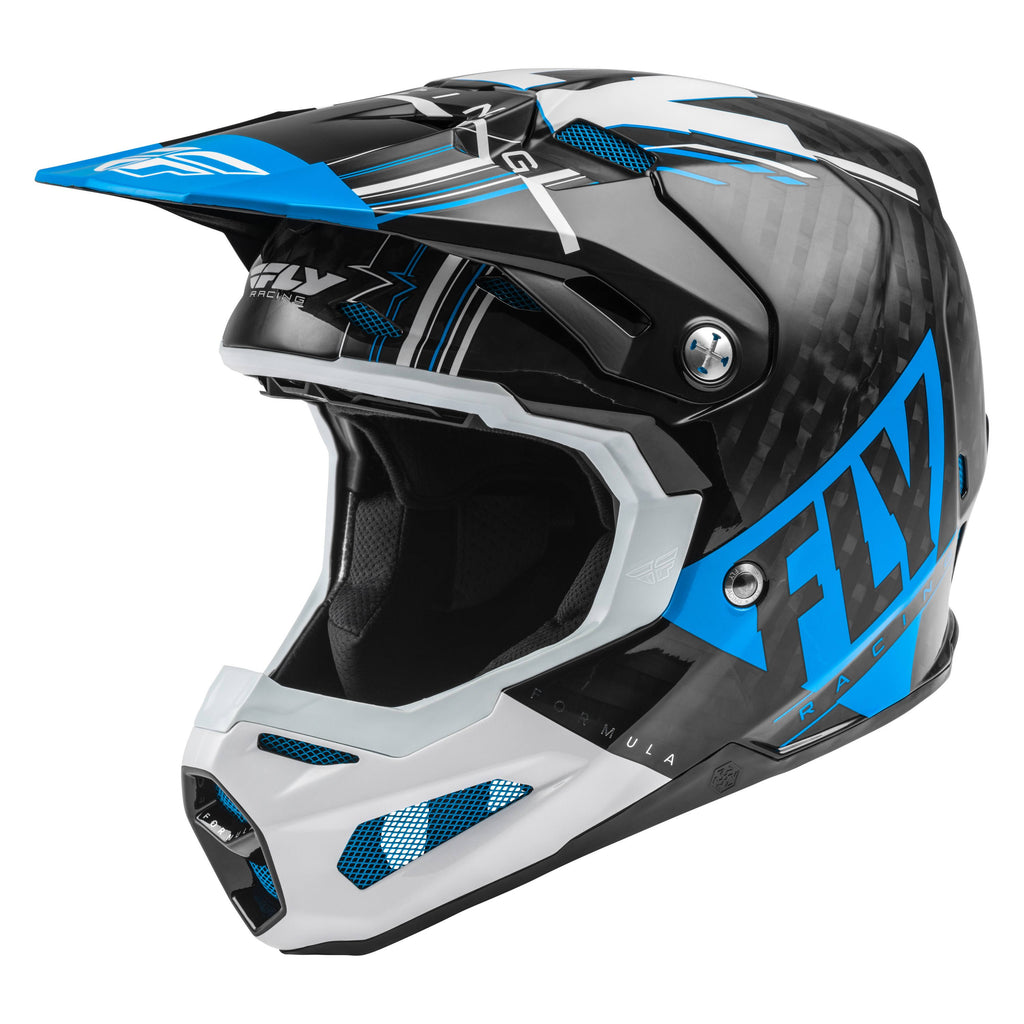 Blue/White/Black XL Carbon Helmet K1041