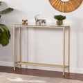 Gold Narrow Mirror Top Console Table V294
