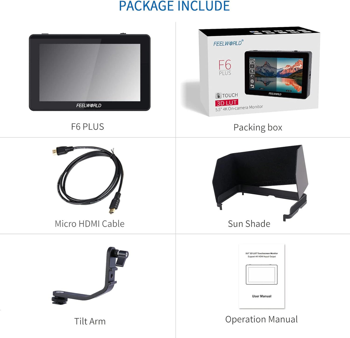 5.5 Inch 4K HDMI Input Output Touch Screen Camera Monitor C231