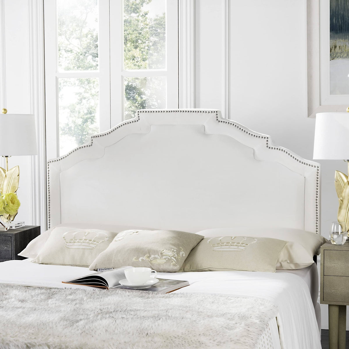 White Queen Headboard D2776
