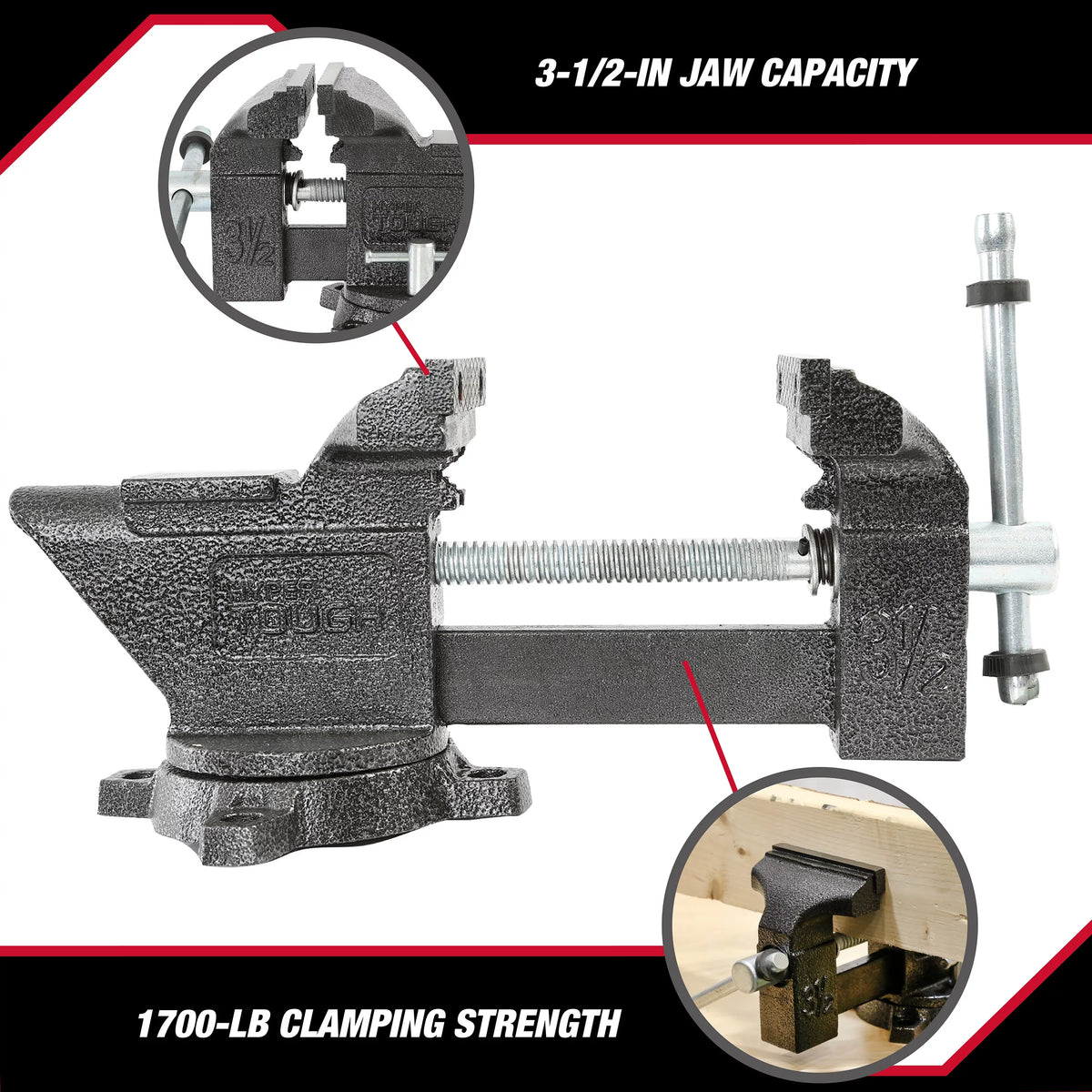 3-1/2-Inch Light-Duty Vise F471