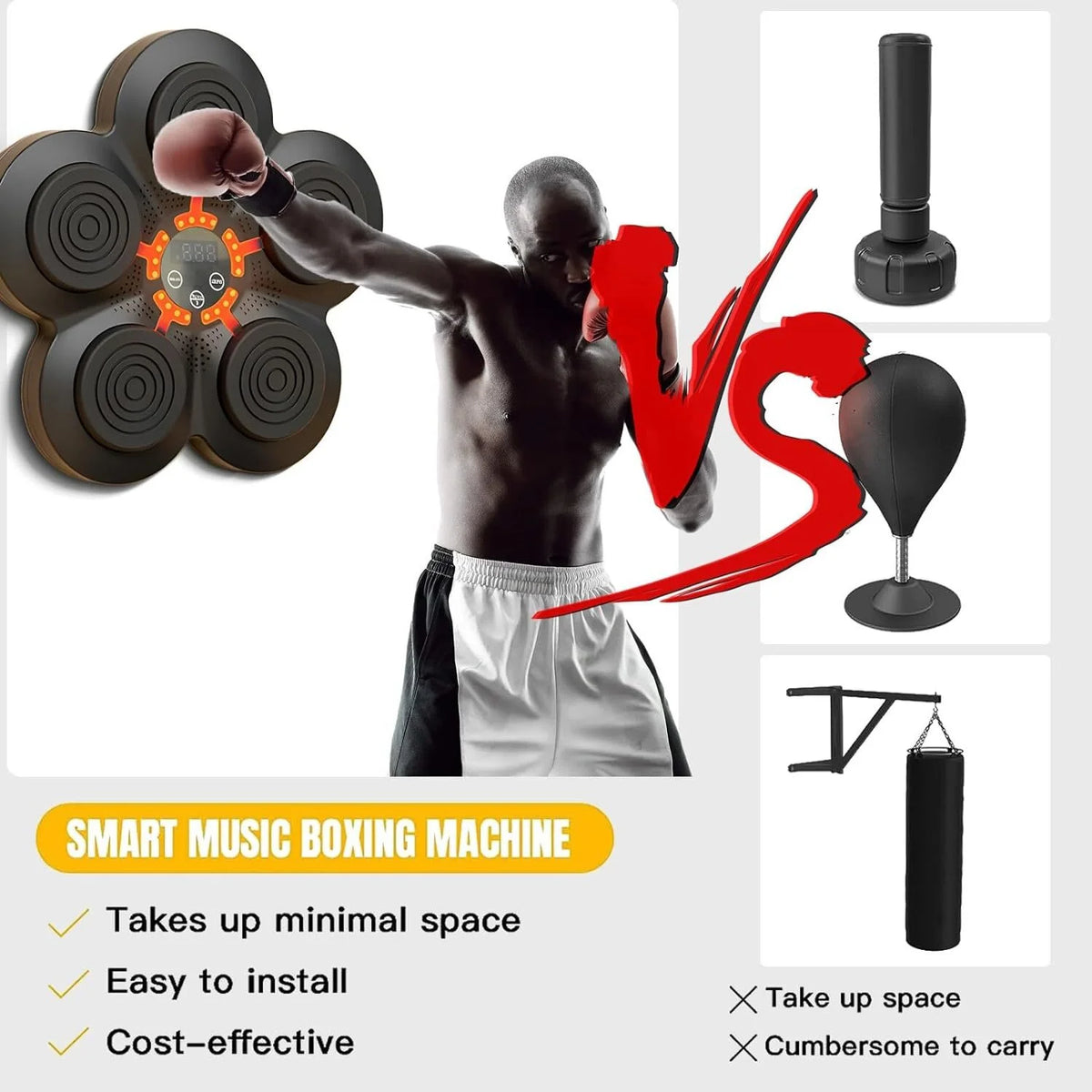 Wall Mounted Bluetooth Music Boxing Machine with Boxing Gloves T249