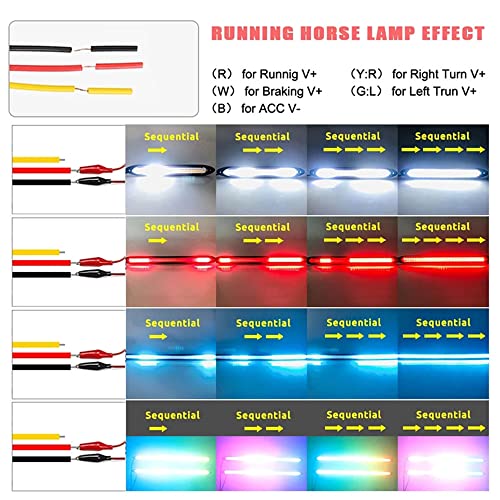 12V Waterproof LED Daytime Running Lights Strip 2Pcs L3039