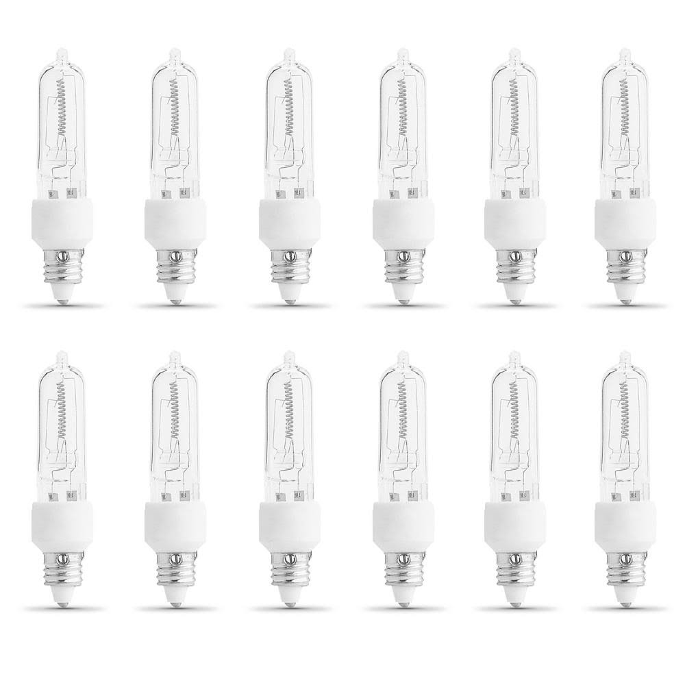 T4 Candelabra E11 Base Dimmable Halogen Light Bulb (12-Pack) E221