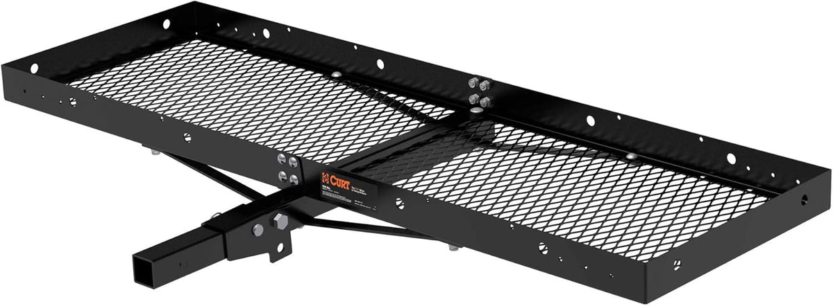 Black Steel Folding Hitch Cargo Carrier J22720