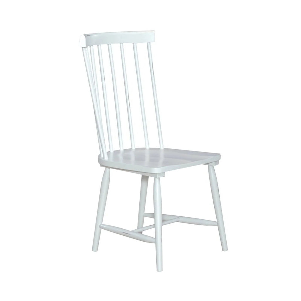 White Spindle Back Side Chair V204061