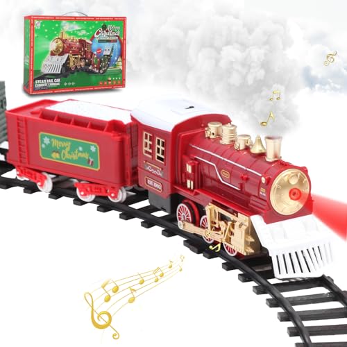 Christmas Train Set with Sound, Lights and Smoke E924832