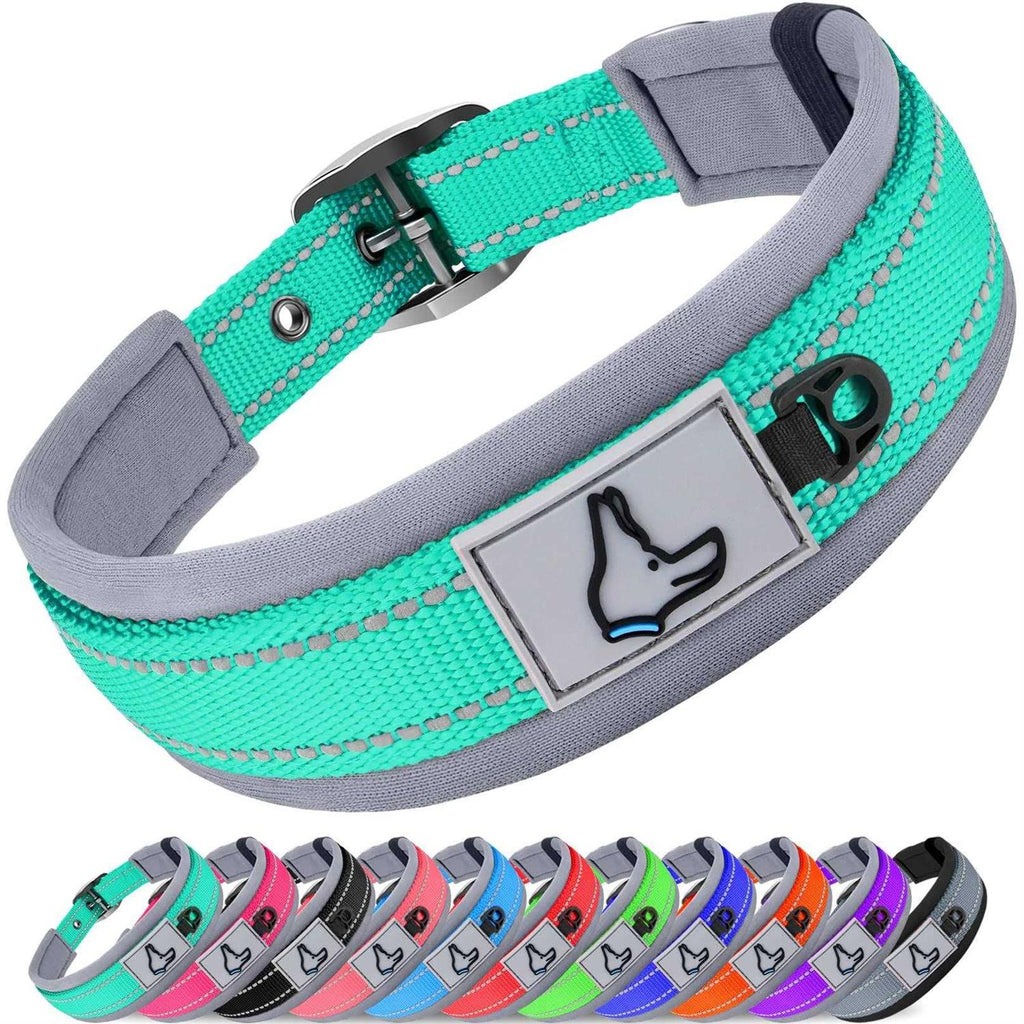 Reflective Neoprene Padded Nylon Dog Collar H41151