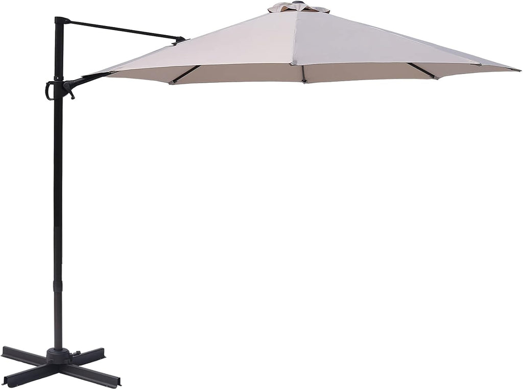 10 Feet Outdoor Cantilever Offset Patio Umbrella and Stand P5013