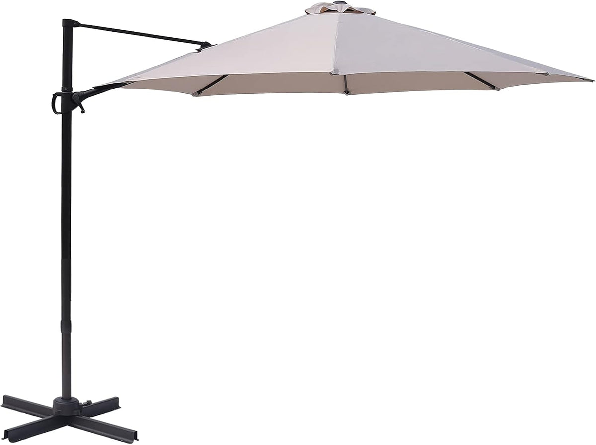 10 Feet Outdoor Cantilever Offset Patio Umbrella and Stand P5013