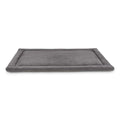 Dark Grey Velvet Dog Crate Mat and Pet Bed L90622