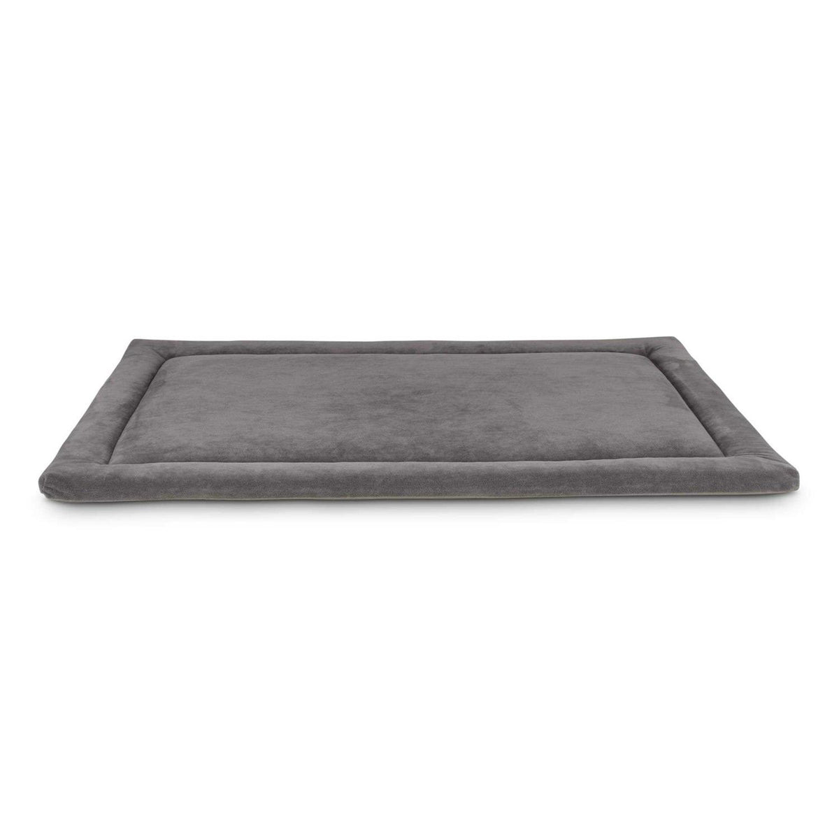 Dark Grey Velvet Dog Crate Mat and Pet Bed L90622