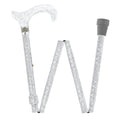 Adjustable Folding Cane with Rhinestone Collar A9868