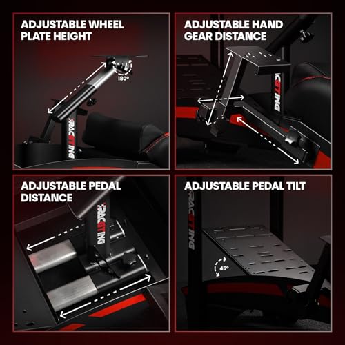 Racing Simulator Cockpit with TV Monitor Stand M7967