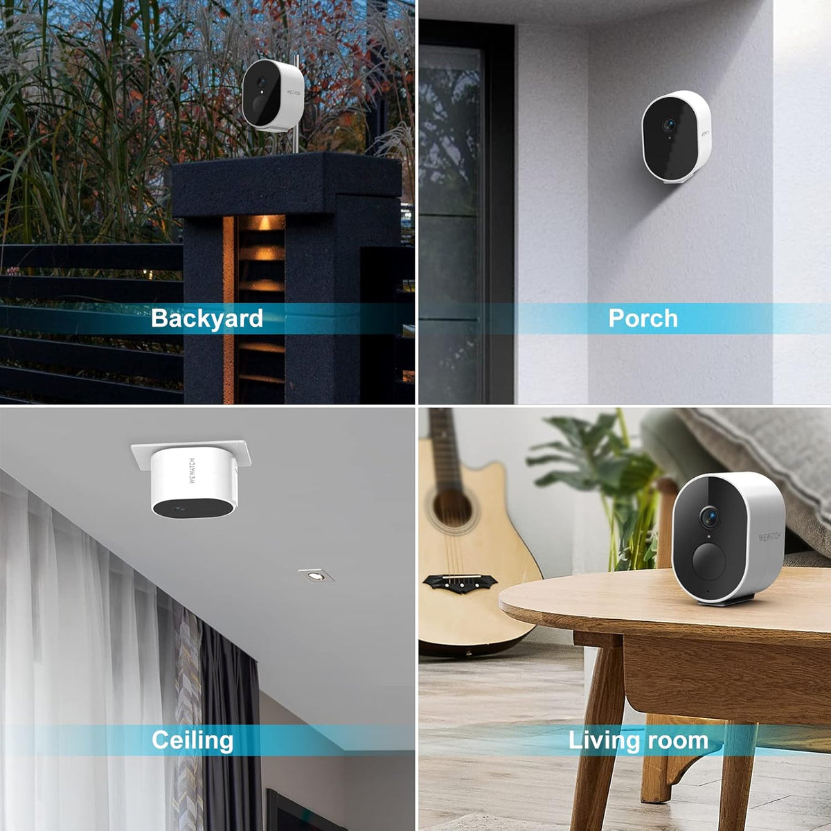 1080P HD Wireless Security Camera with PIR Detection Alarm M913
