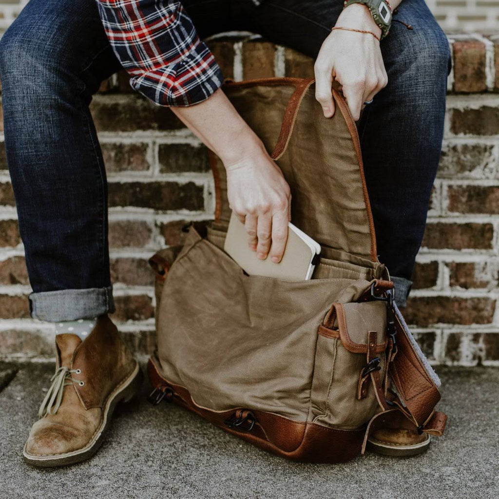 Waxed Canvas Messenger Bag G348294