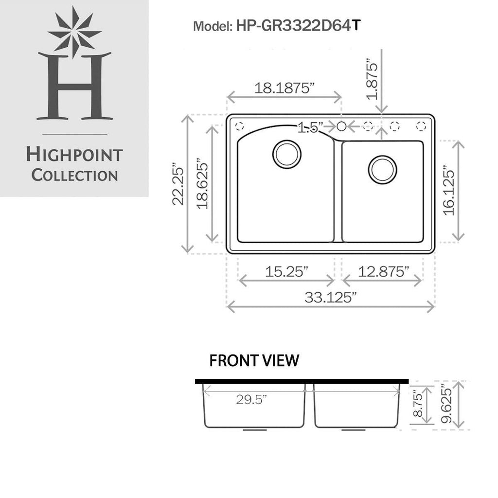 Truffle Granite Composite Topmount Sink A8259