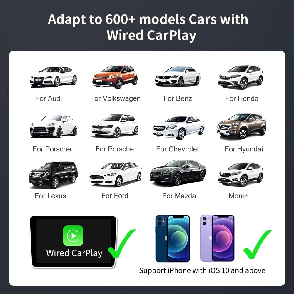 Wireless CarPlay Adapter Dongle 2.0 USB W3902