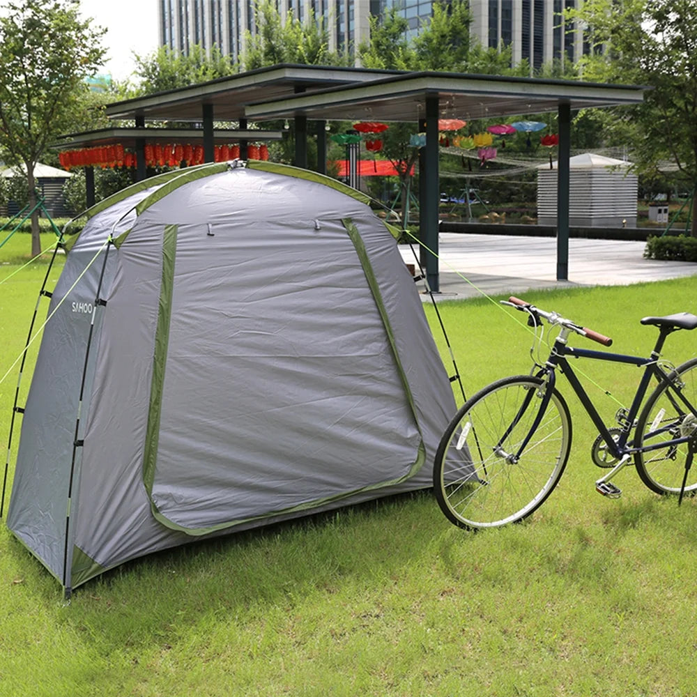 Silver Coated Polyester Waterproof Bike Shelter Storage Shed O6638