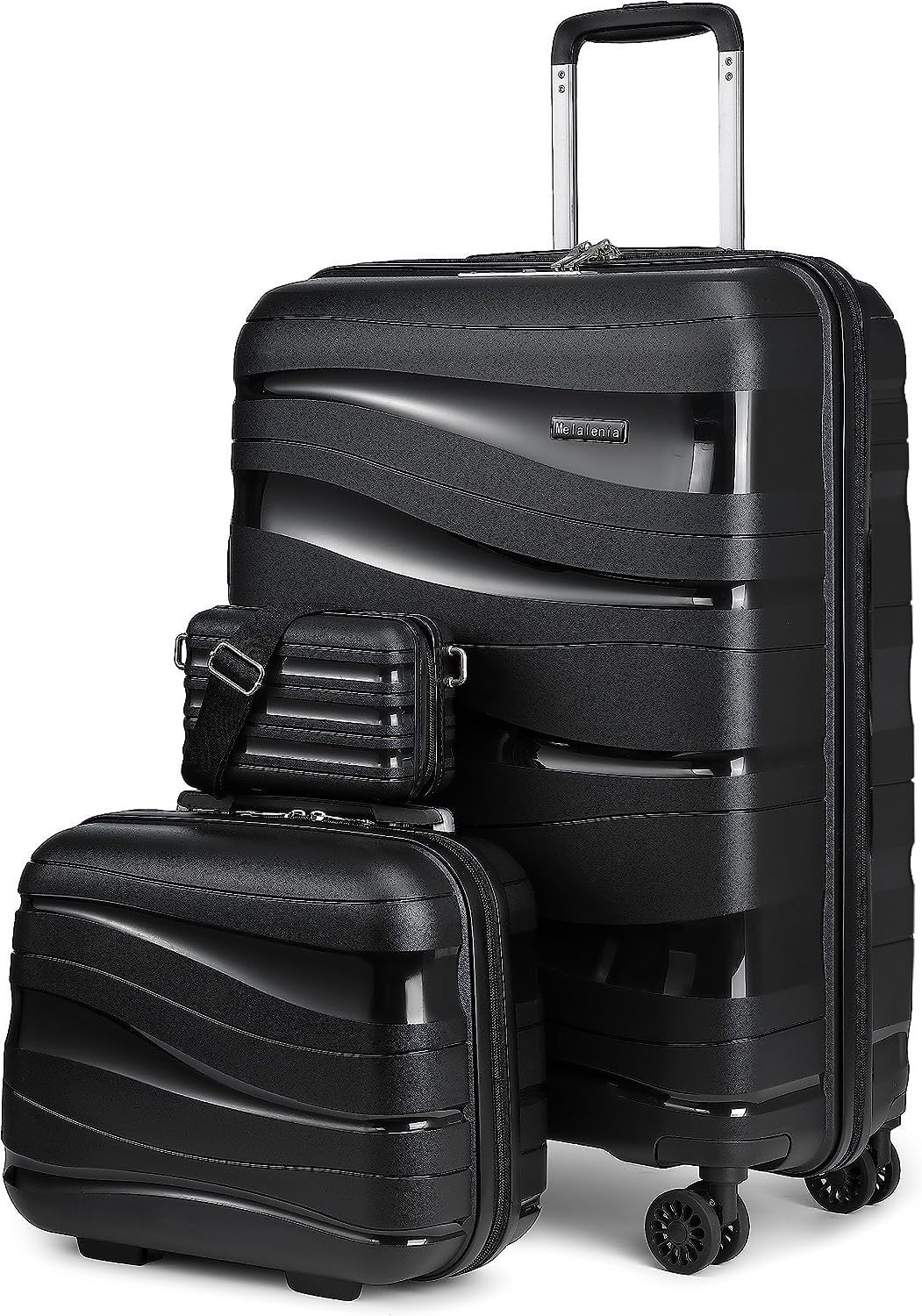 5 Luggage Sets PP Hardside Spinner Luggage Expandable Carry-on Suitcase V939