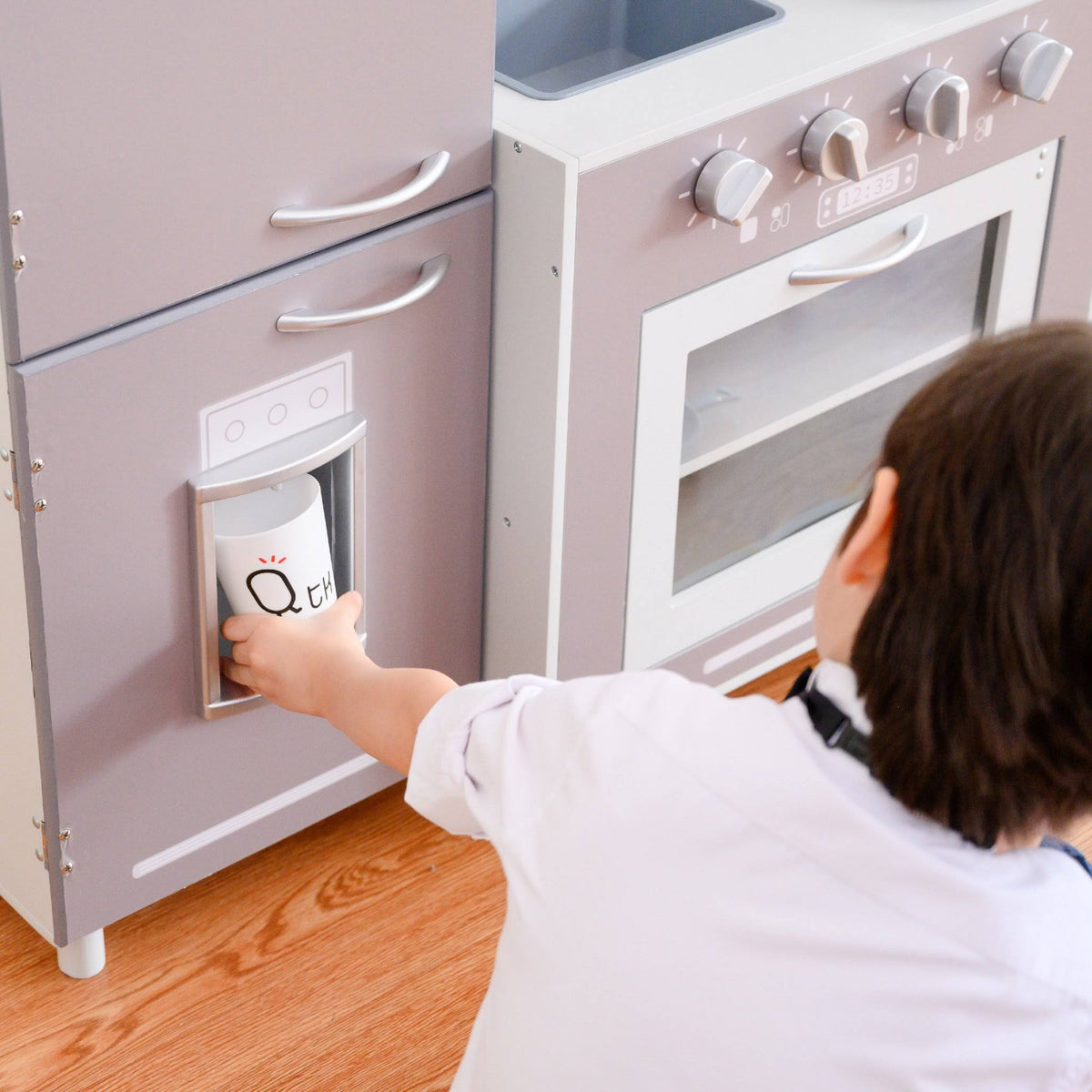 Gray Kids Play Kitchen with Cookware P646