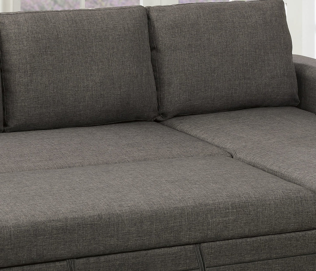 Convertible Sectional Sofa Pull out Bed Couch Storage Chaise P694