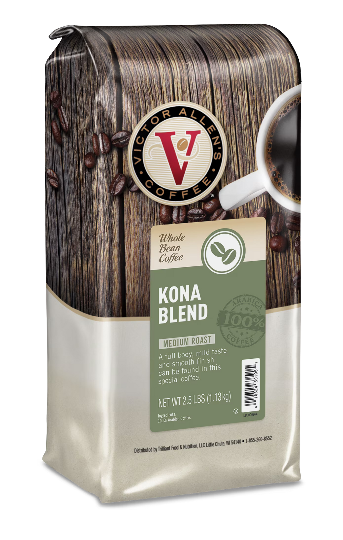 Kona Blend Medium Roast Whole Bean Coffee 2.5lb Bag C174021