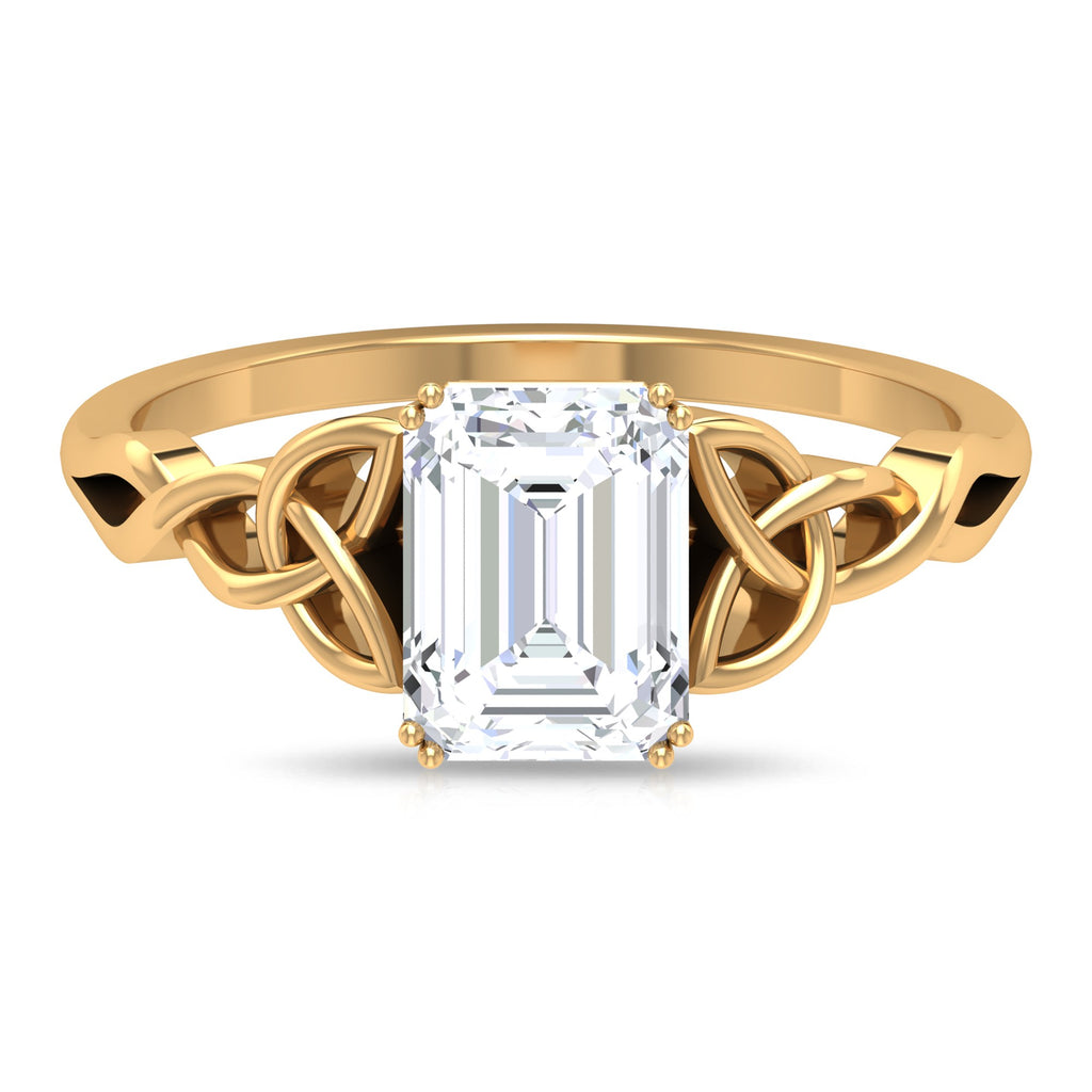 14K Yellow Gold Moissanite Engagement Ring Z3549