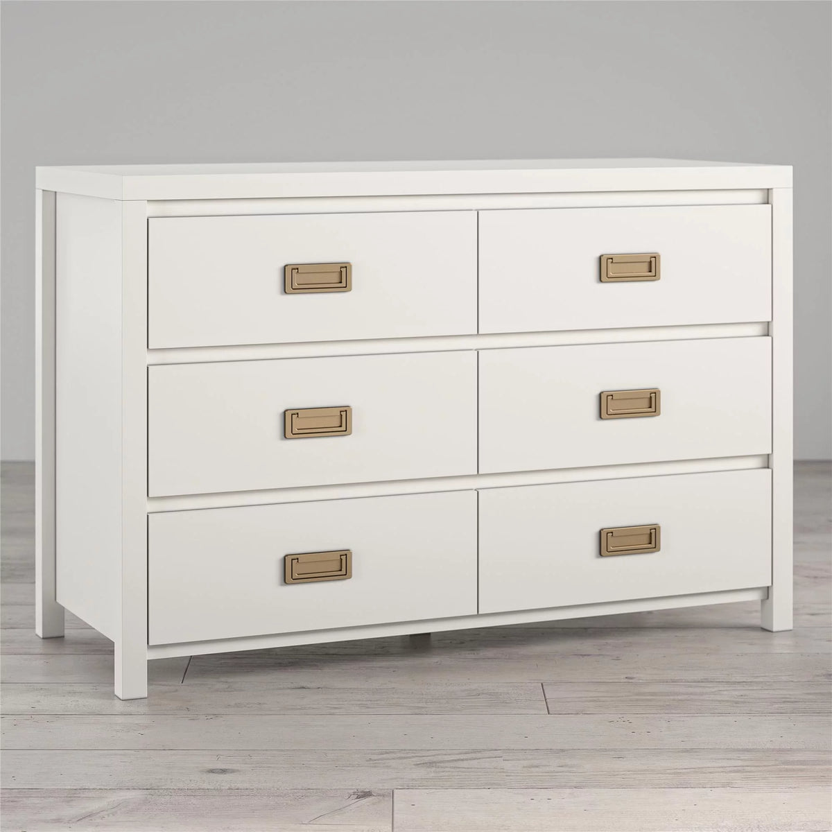 White 6 Drawer Kids' Dresser O598073