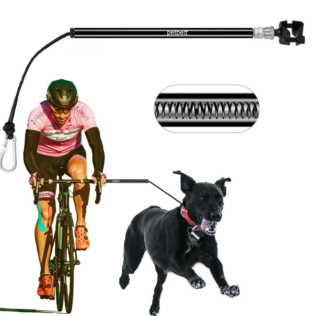 Dog Bike Leash with Quick Connect Mechanism P145