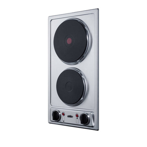 2 Burner Electric Cooktop Stainless Steel C411
