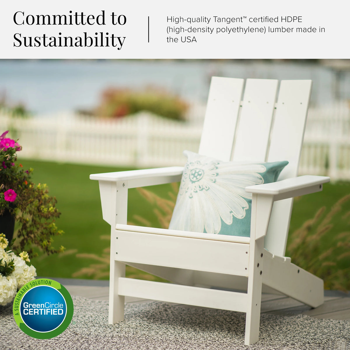 Oversized White Adirondack Chairs H459