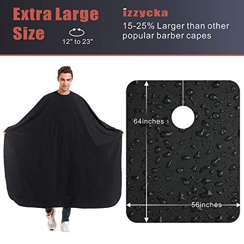 Nylon Barber Cape 64"x56" Waterproof Black O6889