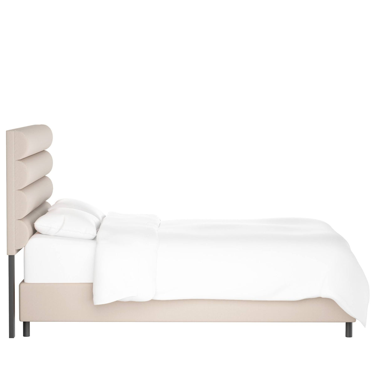 Full Velvet Ivory Bed B266021