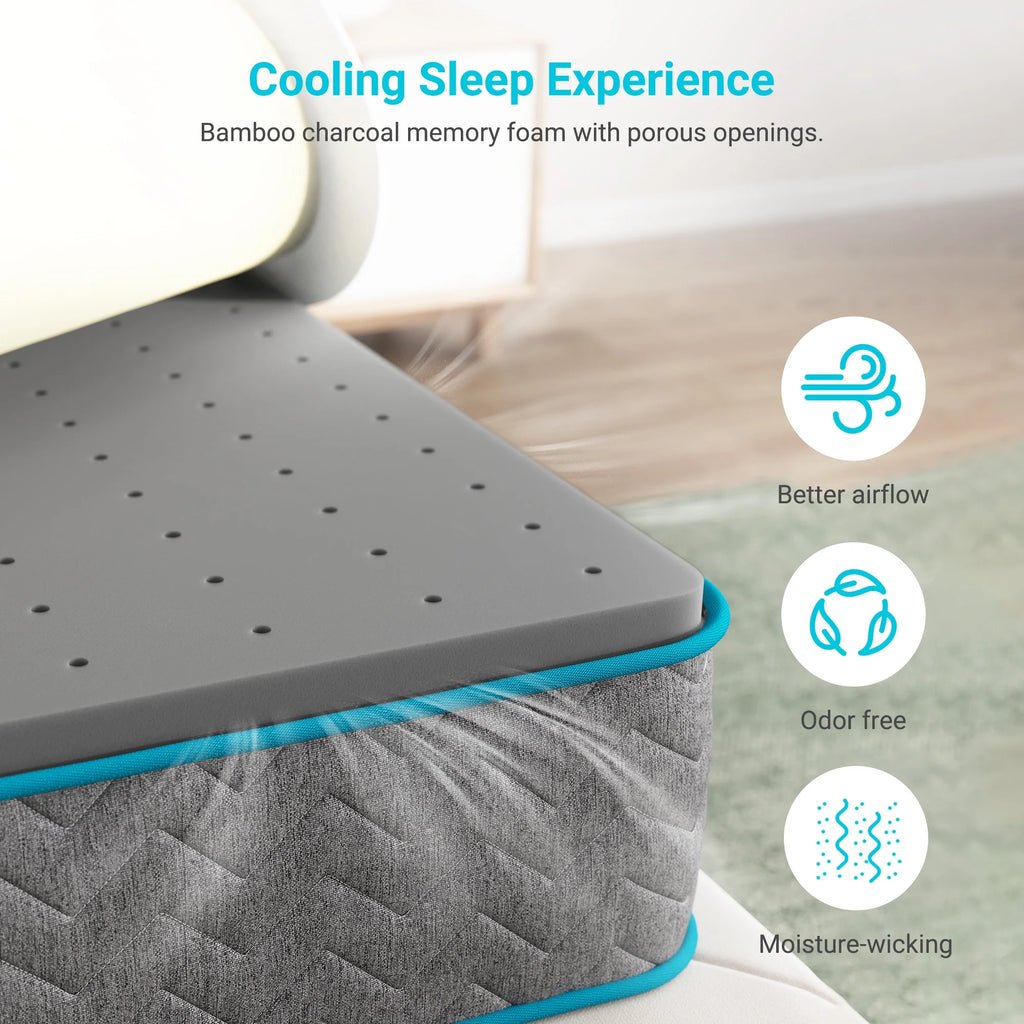 Full Size 10 inch Memory Foam Hybrid Mattress O8501