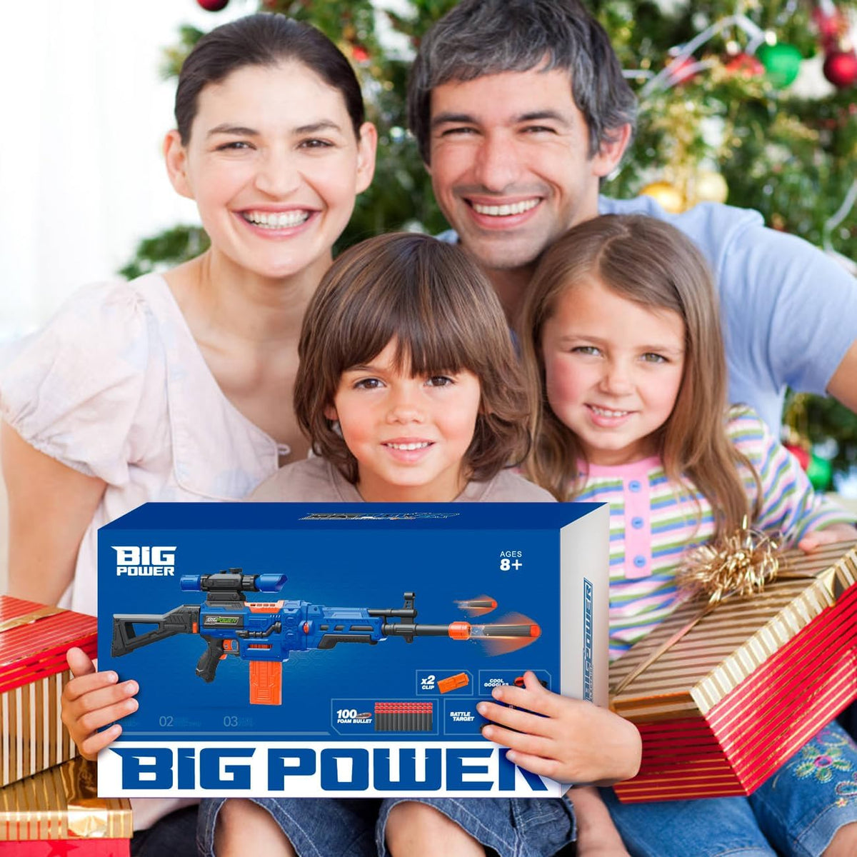 4 in 1 Automatic Kids Sniper Rifle Toy Guns with Removable Magazines N90845