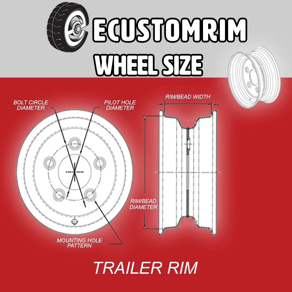 14X5.5 Silver Spoke Trailer Rim Wheel 2-Pack T981774